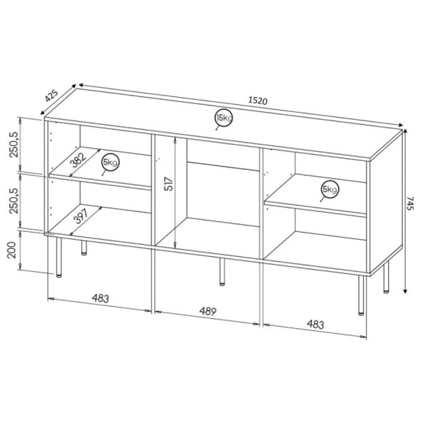 Комод Hole 152 для сучасної вітальні