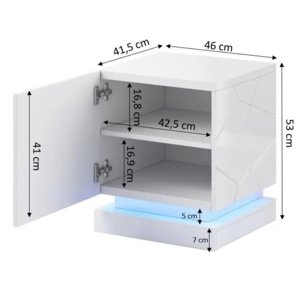 Тумба приліжкова Qiu – стильна та практична для вашої спальні