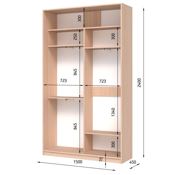 Шафа-купе E-line 2.3 1500x450