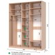 Шафа-купе E-line 3.1 ДСП 1800х600 для спальні