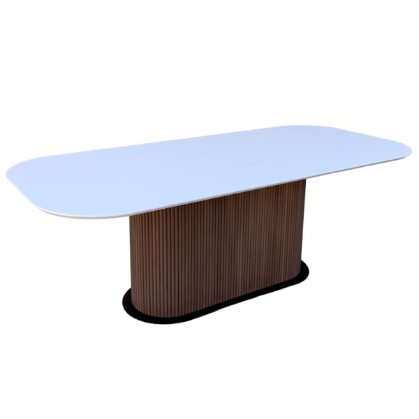 Прямокутний стіл HPL з овальною основою на пластині (Arpa 0028 Erre)