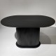 Овальний стіл HPL з овальною основою на пластині (Чорний)