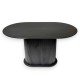 Овальний стіл HPL з овальною основою на пластині (Чорний)