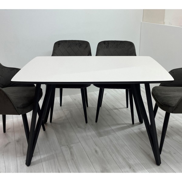 Прямокутний стіл HPL Основа Стріли Arrows (Кашемір сірий) — елегантний вибір для вашого інтер'єру