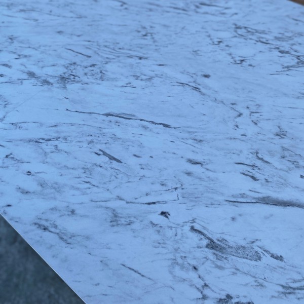 Овальний стіл HPL Основа Стріли Arrows (Мармур Каррара білий)