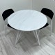 Круглий стіл HPL Arrows (Мармур Леванто білий)
