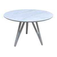 Круглый стол HPL Arrows (Мрамор Леванто белый)