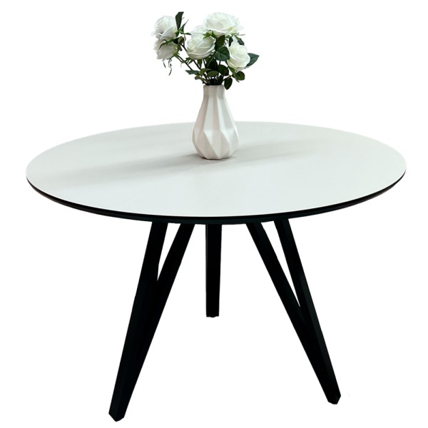 Круглий стіл HPL Arrows (Кашемір сірий) для кухні та кафе