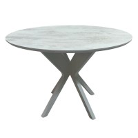 Круглий стіл HPL дерево NEO (Хромікс білий)