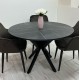 Круглий стіл з HPL NEO (Чорний Камінь П'єтра Гріджіа)