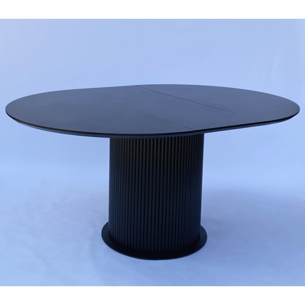Розкладний стіл з HPL Циліндр на пластині black