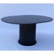 Розкладний стіл з HPL Циліндр на пластині black