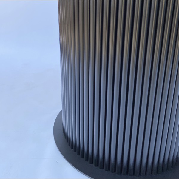 Розкладний стіл з HPL Циліндр на пластині black