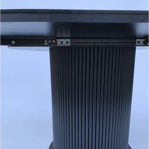 Розкладний стіл з HPL Циліндр на пластині black