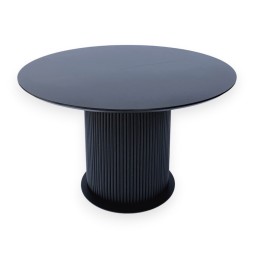 Розкладний стіл з HPL Циліндр з нагелів на пластині black