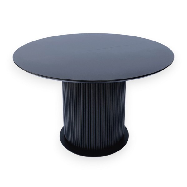 Розкладний стіл з HPL Циліндр на пластині black
