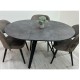 Розкладний круглий стіл HPL Три стріли Arrows (Граніт Верчеллі антрацит)