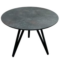 Розкладний круглий стіл HPL Три стріли Arrows (Граніт Верчеллі антрацит)