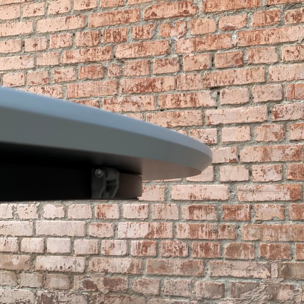 Розкладний круглий стіл HPL Три стріли Arrows (Бетон Чикаго світло-сірий)