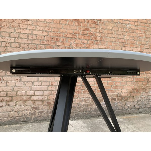 Розкладний круглий стіл HPL Три стріли Arrows (Бетон Чикаго світло-сірий)