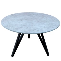 Розкладний круглий стіл HPL Три стріли Arrows (Бетон Чикаго світло-сірий)