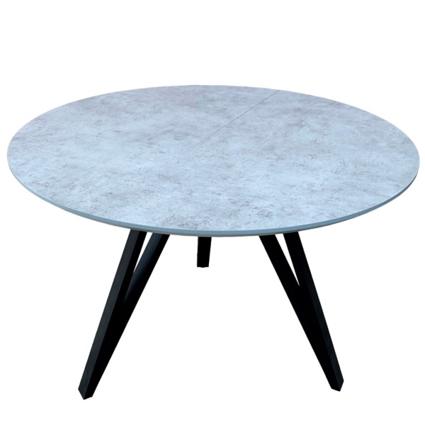 Розкладний круглий стіл HPL Три стріли Arrows (Бетон Чикаго світло-сірий)