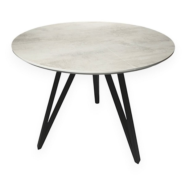 Розкладний круглий стіл HPL Три стріли Arrows (Хромікс Білий)