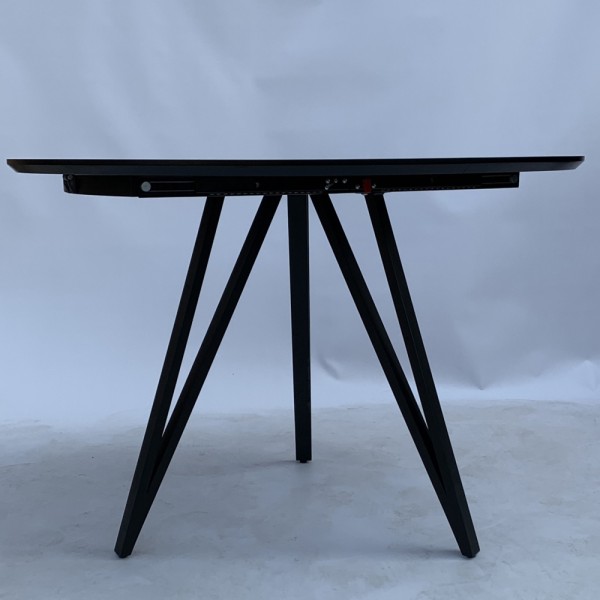 Розкладний круглий стіл HPL Три стріли Arrows (Мармур Чиполліно сірий)