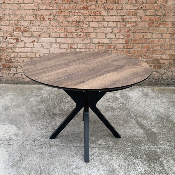 Розкладний круглий стіл HPL NEO (Дуб галіфакс олово)