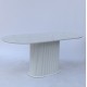 Розкладний овальний стіл HPL (Мармур Леванто білий)