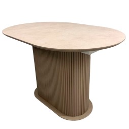 Розкладний овальний стіл HPL Овальна основа з нагелів на пластині (ARPA Mika 3327)