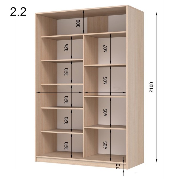 Шафа-купе S-line арт 898819 для вашої спальні та передпокою