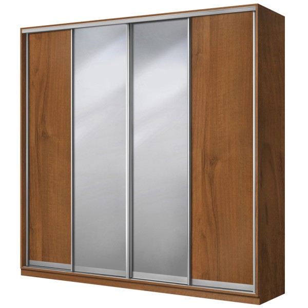 Шафа-купе S-line 4.1 2 ДСП 2700х450 з дзеркалом і відділом для прасувальної дошки