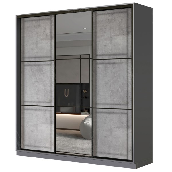 Шафа-купе S-line ШК 3.2.21.45.21 2100х450 — стильна шафа для вашої спальні