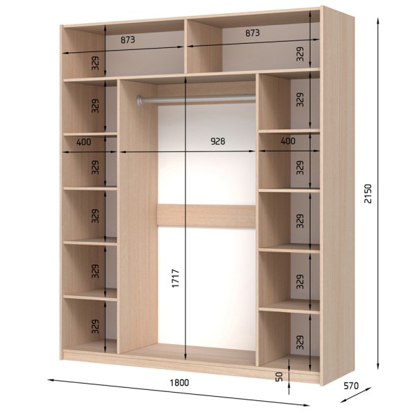 Шафа-купе M-line ШК4.215.180.57.01 1800х570 — виставковий зразок