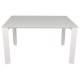 Стіл Bristol B білий – Розкладний стіл для кухні з загартованого скла та МДФ