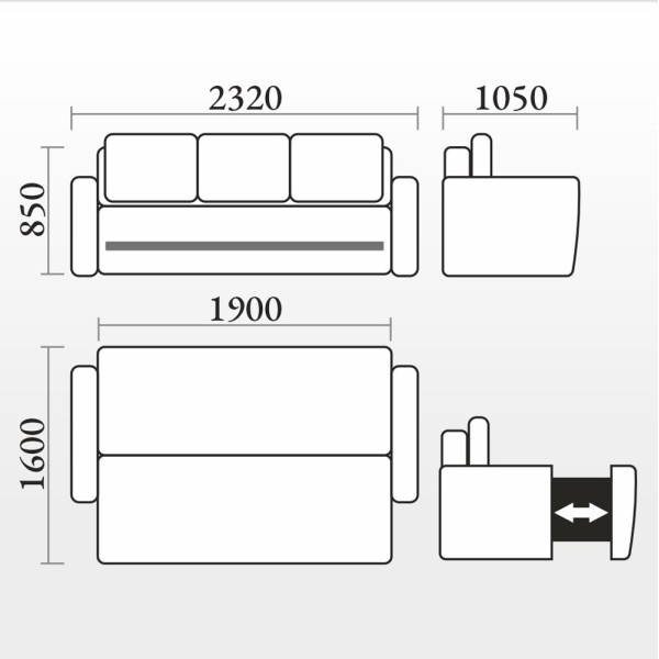 Розкладний диван Торонто