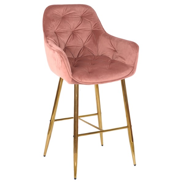 Барний стілець Nora gold для сучасного інтер'єру