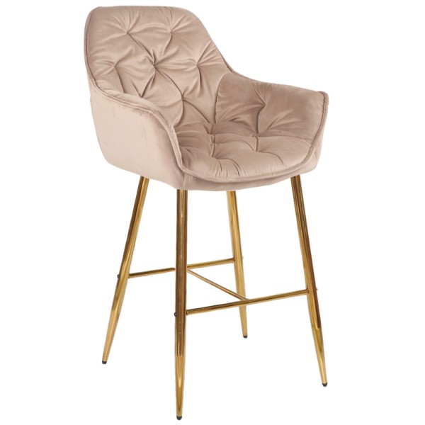 Барний стілець Nora gold для сучасного інтер'єру