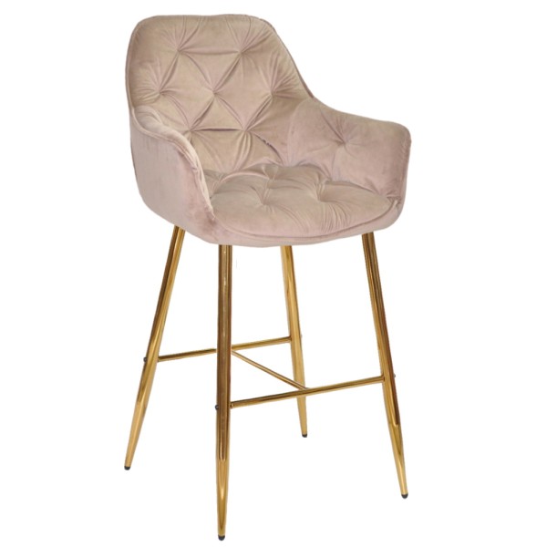 Барний стілець Nora gold для сучасного інтер'єру