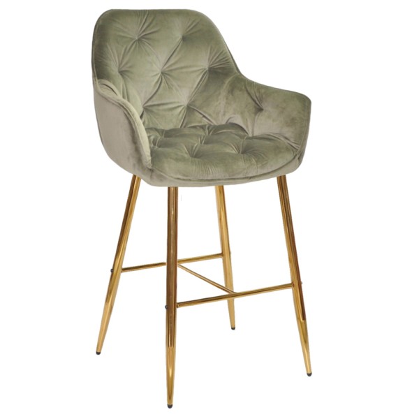 Барний стілець Nora gold для сучасного інтер'єру