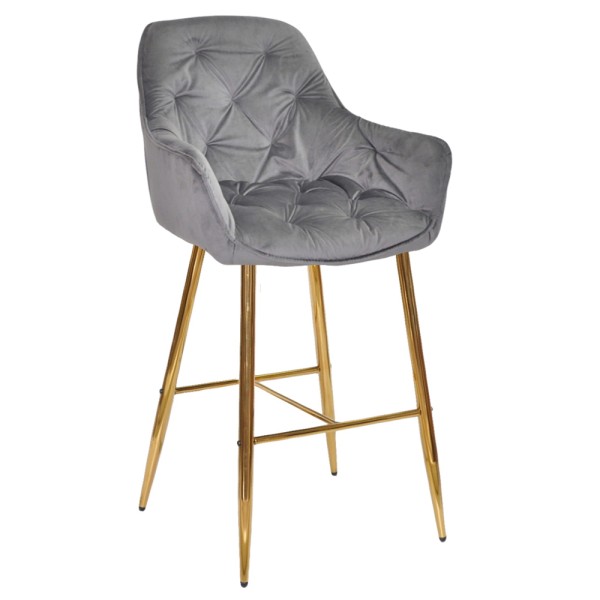 Барний стілець Nora gold для сучасного інтер'єру