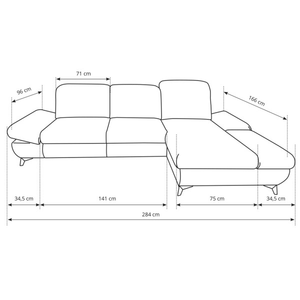 Диван кутовий розкладний Harper лівий