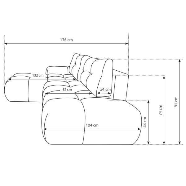 Диван кутовий розкладний Soho правий