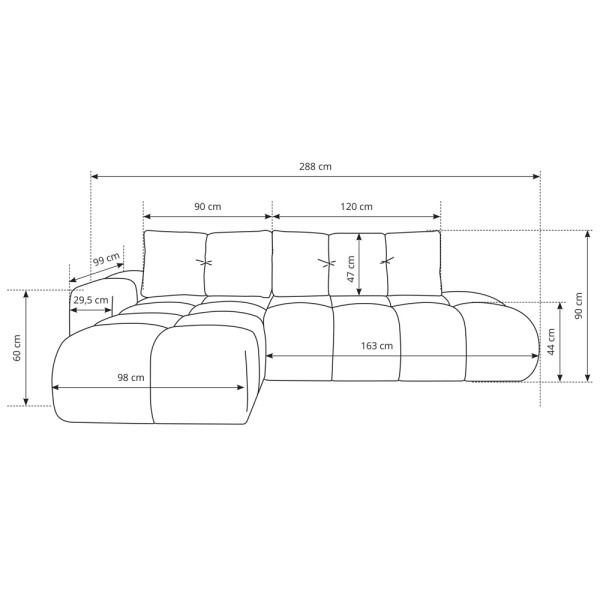 Диван кутовий розкладний Soho лівий