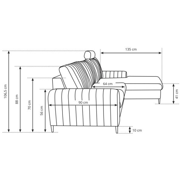 Кутовий диван Monaco розкладний правий