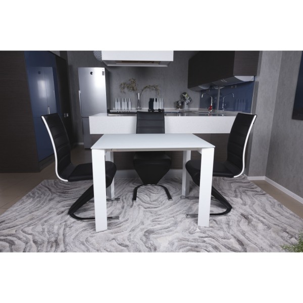 Стіл Bristol S білий – сучасний розкладний стіл для кухні