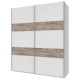 Шафа-купе L-Caiser 180 2 ДСП з шухлядами - стильна та функціональна меблі для вашої спальні