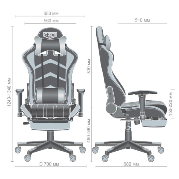 Крісло VR Racer Dexter Megatron – для комфортної гри та роботи