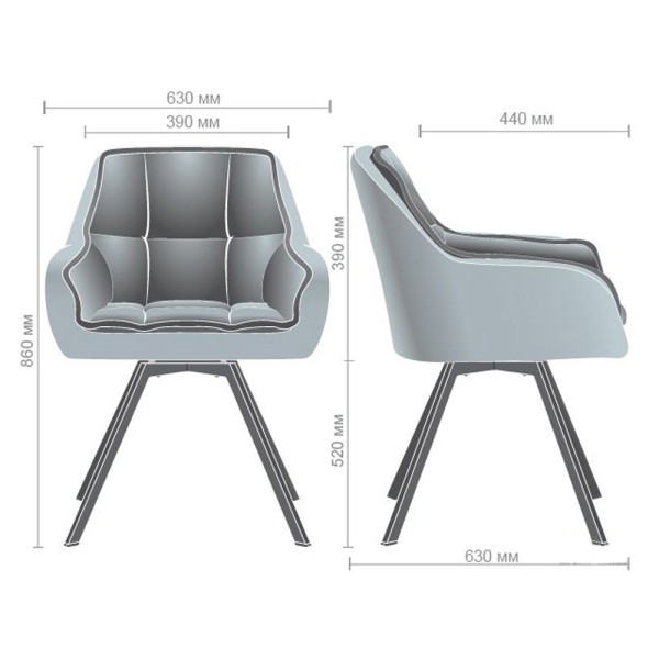 Крісло поворотне Virginia